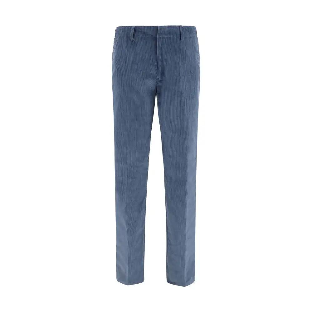 Etro Sample Sale | Etro Blue Cotton Casual Pants - | Designer outlet