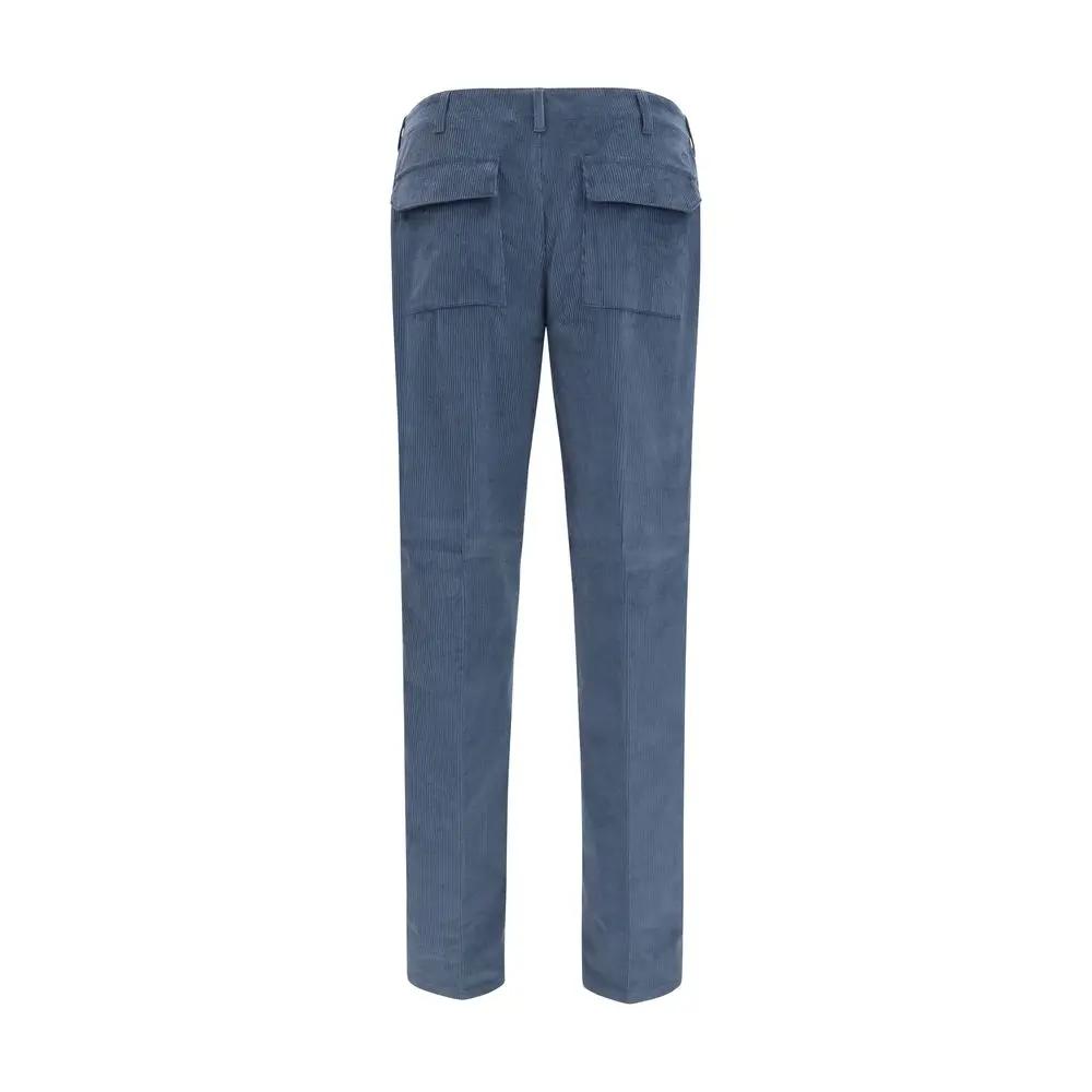 Etro Sample Sale | Etro Blue Cotton Casual Pants - | Designer outlet