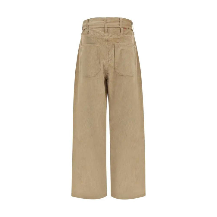 Darkpark Beige Cotton Casual Pants