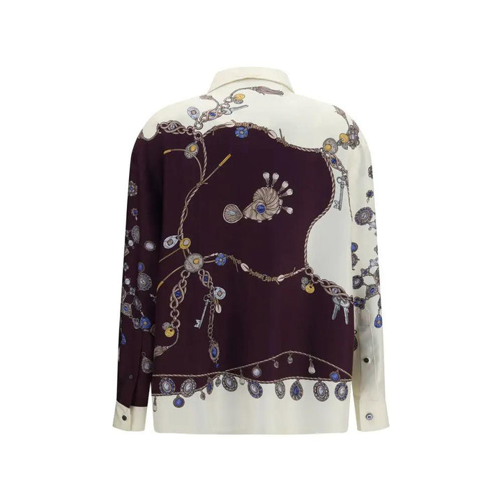 Versace Multicolor Silk Pattern Shirt