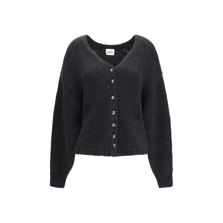 Khaite Gray Cashmere Cardigan