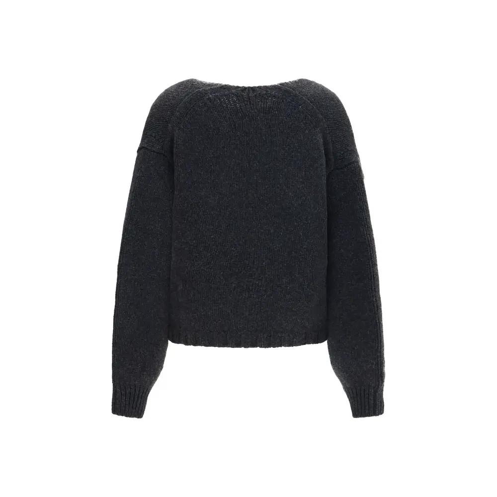 Khaite Gray Cashmere Cardigan