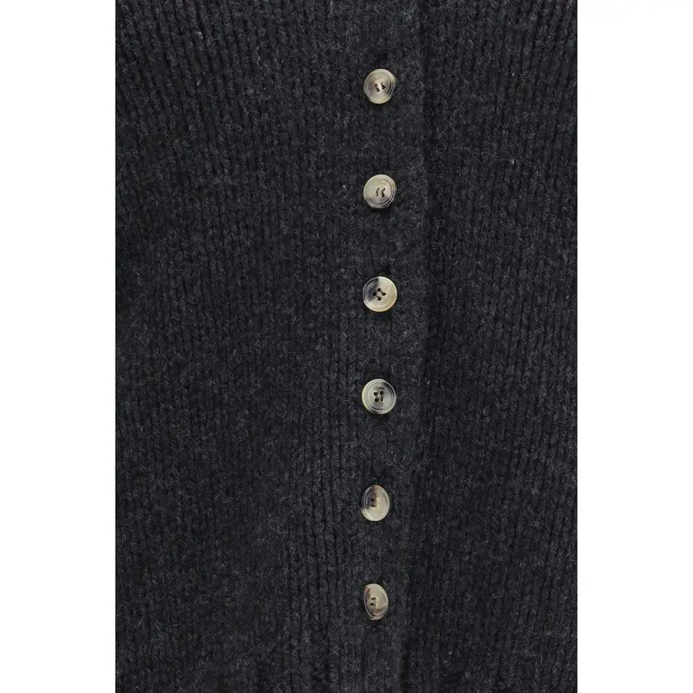 Khaite Gray Cashmere Cardigan