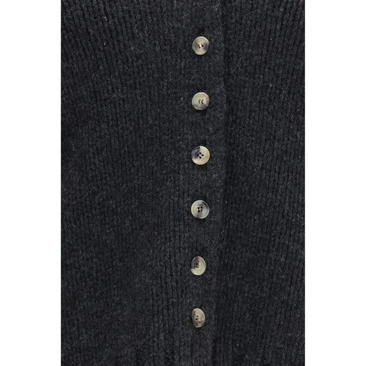 Khaite Gray Cashmere Cardigan