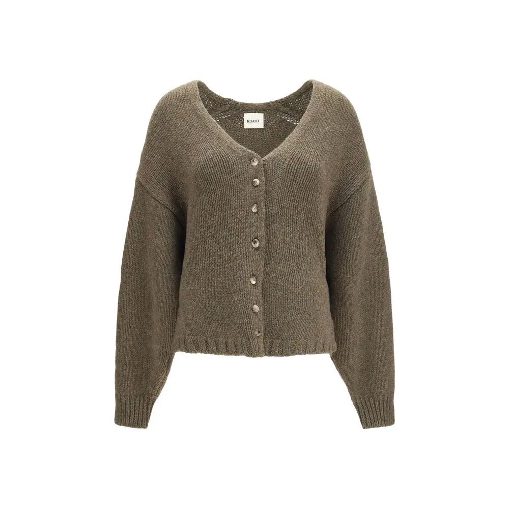 Khaite Bicolor Cashmere Cardigan