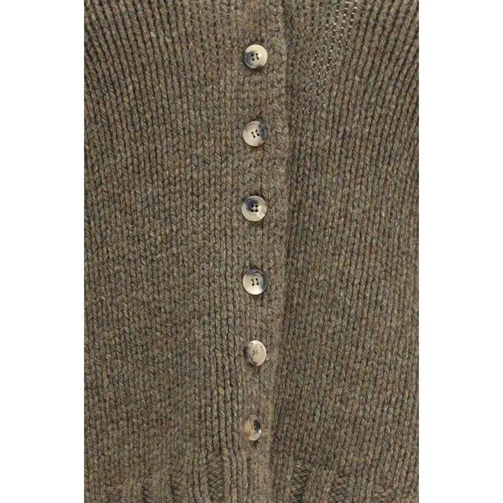 Khaite Bicolor Cashmere Cardigan