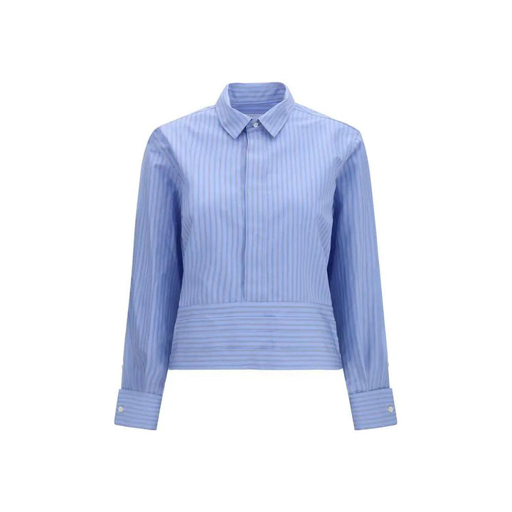 Sacai Blue Cotton Pattern Shirt