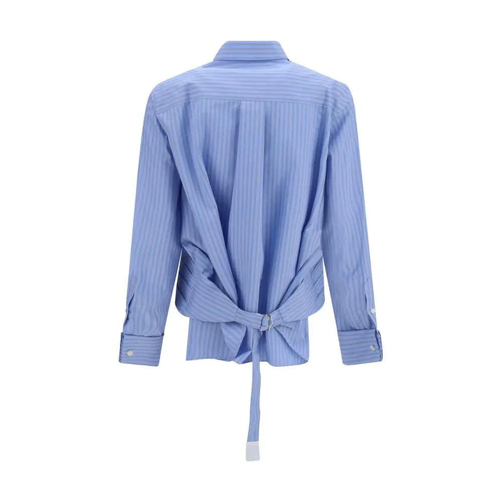 Sacai Blue Cotton Pattern Shirt