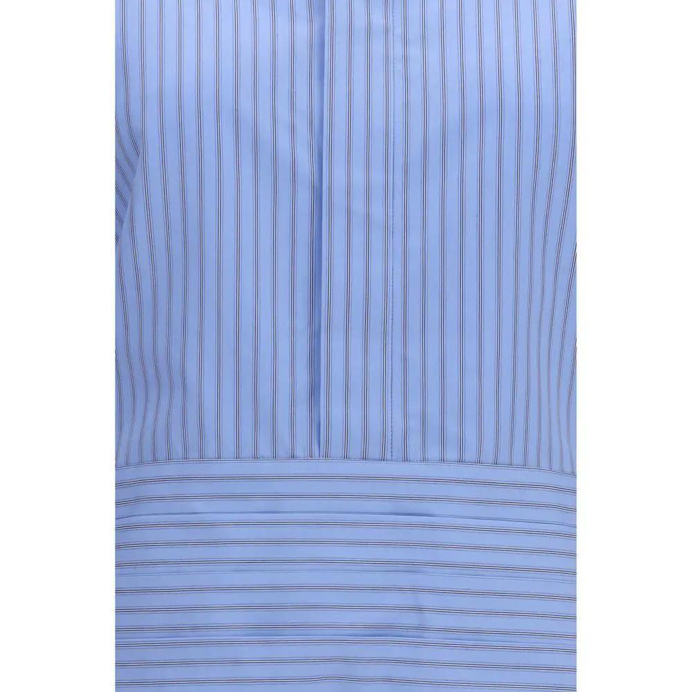 Sacai Blue Cotton Pattern Shirt