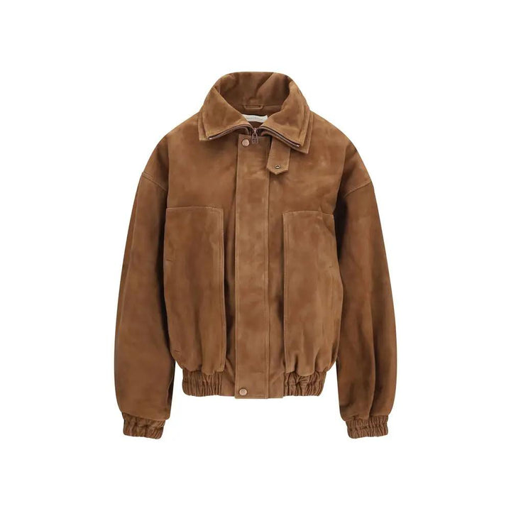 Magda Butrym Brown Suede Leather Bomber