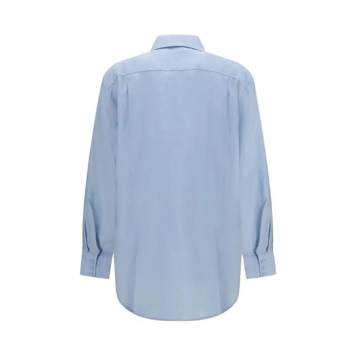 Alemais Blue Linen Pattern Shirt