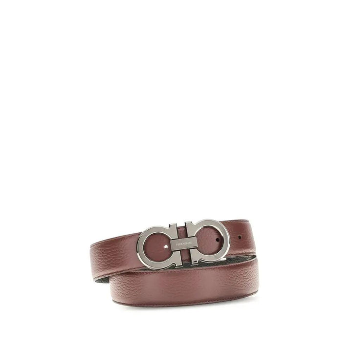 Ferragamo Brown Calf Leather Bos Taurus Belt