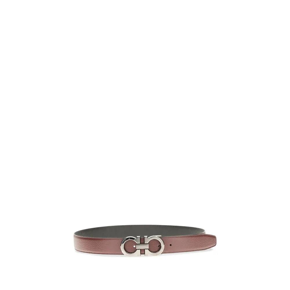 Ferragamo Brown Calf Leather Bos Taurus Belt