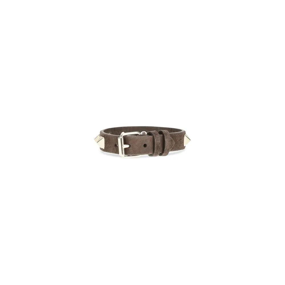 Valentino Garavani Sample Sale | Valentino Garavani Brown Calf Leather Bos Taurus Bracelet - | Designer outlet