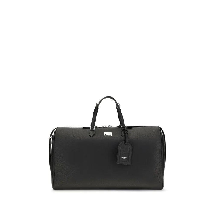 Dolce &amp; Gabbana Black Calf Leather Bos Taurus Briefcase
