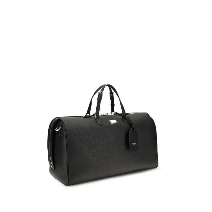 Dolce &amp; Gabbana Black Calf Leather Bos Taurus Briefcase
