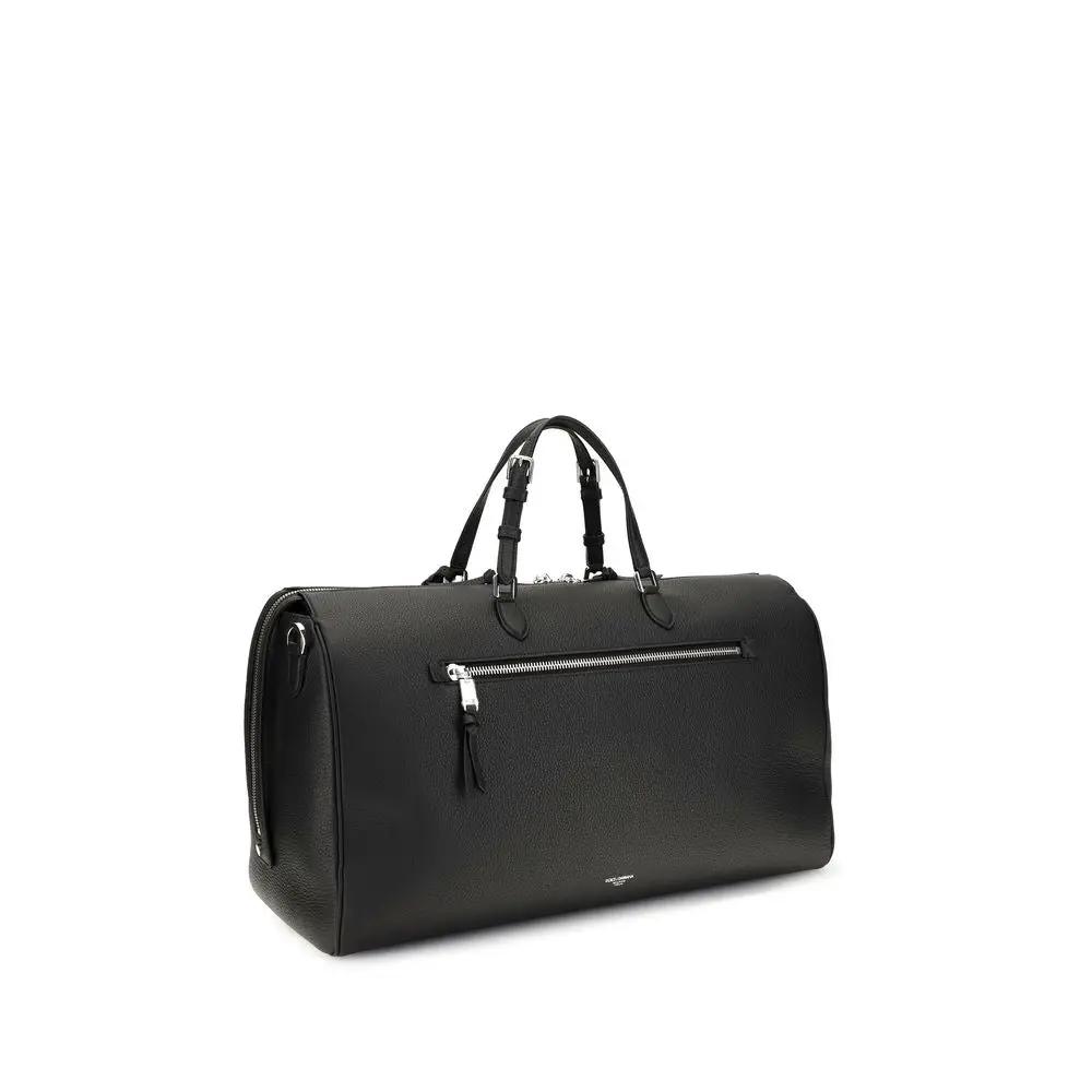 Dolce &amp; Gabbana Black Calf Leather Bos Taurus Briefcase