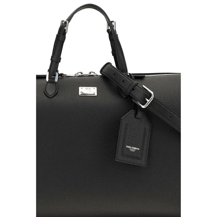 Dolce &amp; Gabbana Black Calf Leather Bos Taurus Briefcase
