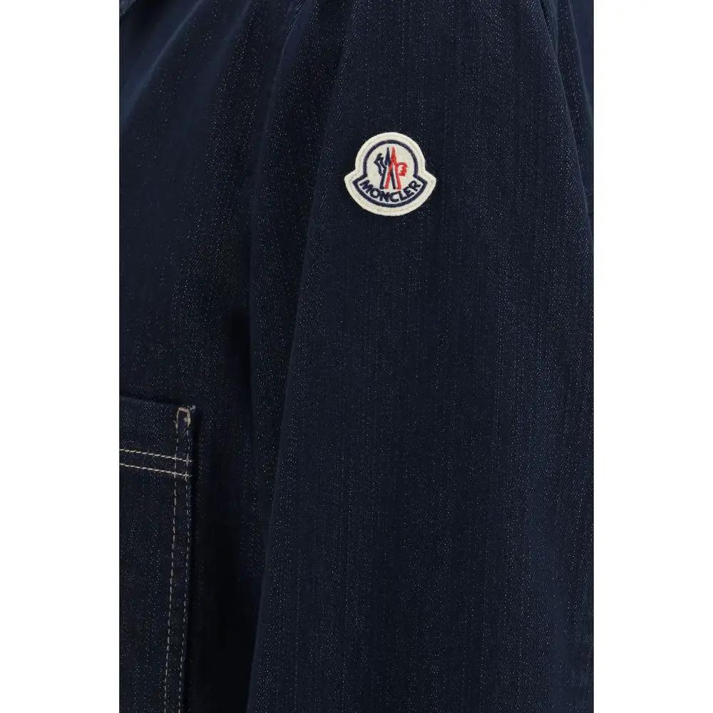Moncler Sample Sale | Moncler Blue Cotton Denim Jacket - | Designer outlet