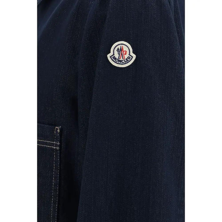 Moncler Sample Sale | Moncler Blue Cotton Denim Jacket - | Designer outlet