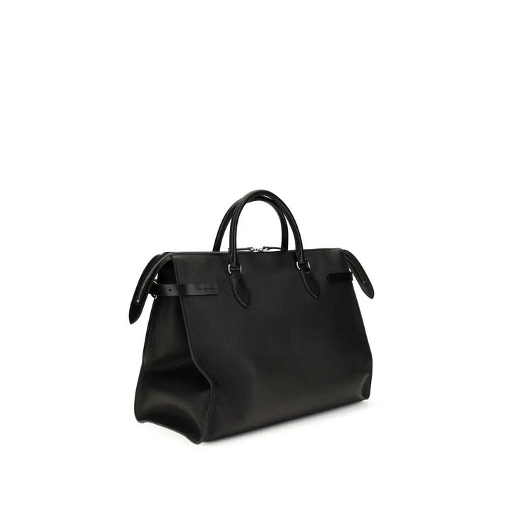 Valentino Garavani Black Calf Leather Bos Taurus Shoulder Bag