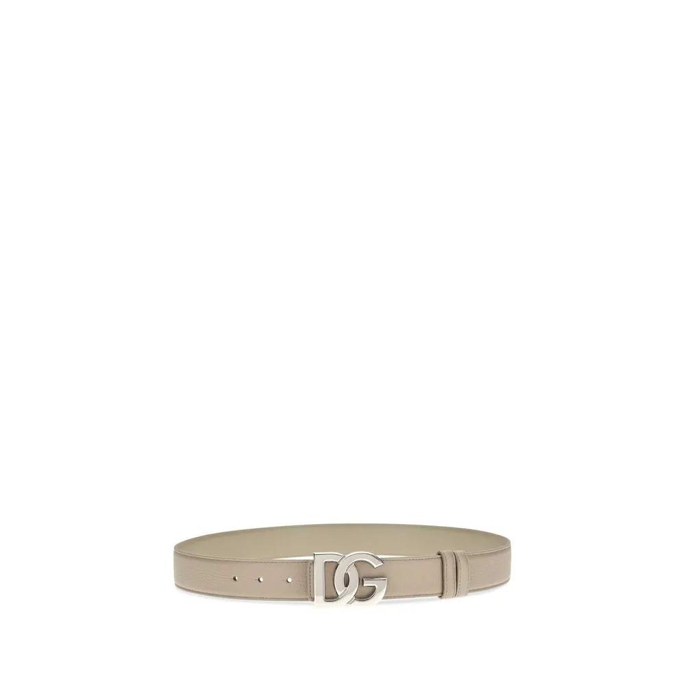 Dolce &amp; Gabbana Beige Calf Leather Bos Taurus Regular Belt