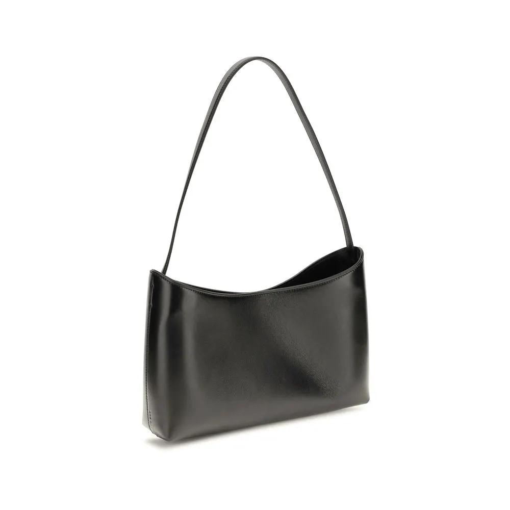 The Row Sample Sale | The Row Black Calf Leather Bos Taurus Shoulder Bag - | Designer outlet