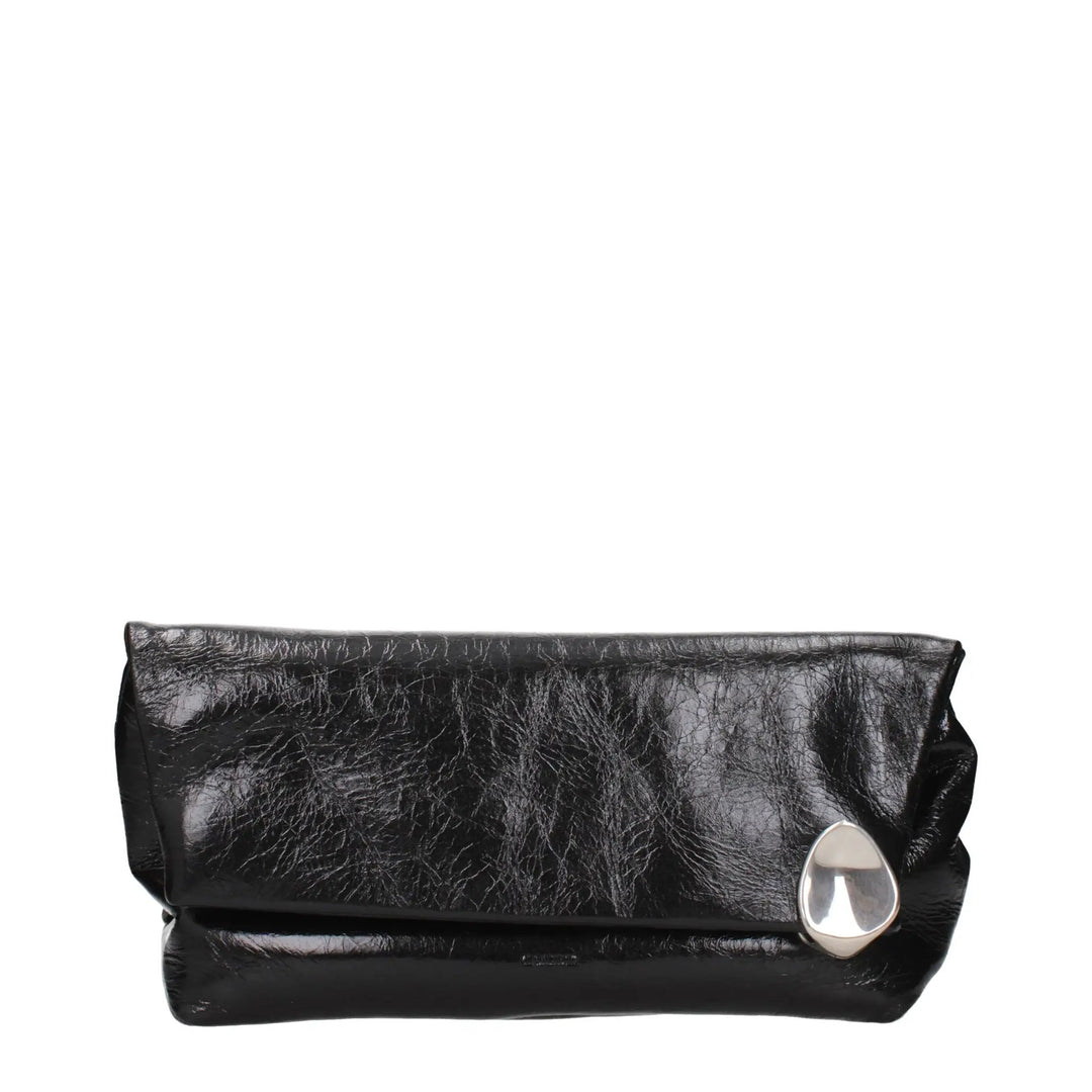 Jil Sander Black Leather Clutch Bag