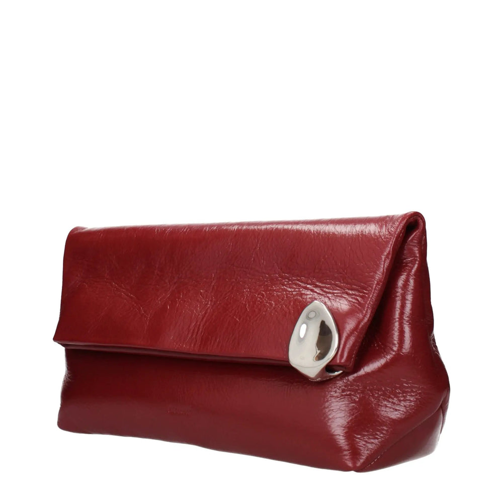 Jil Sander Sample Sale | Jil Sander Red Leather Clutch Bag - | Designer outlet