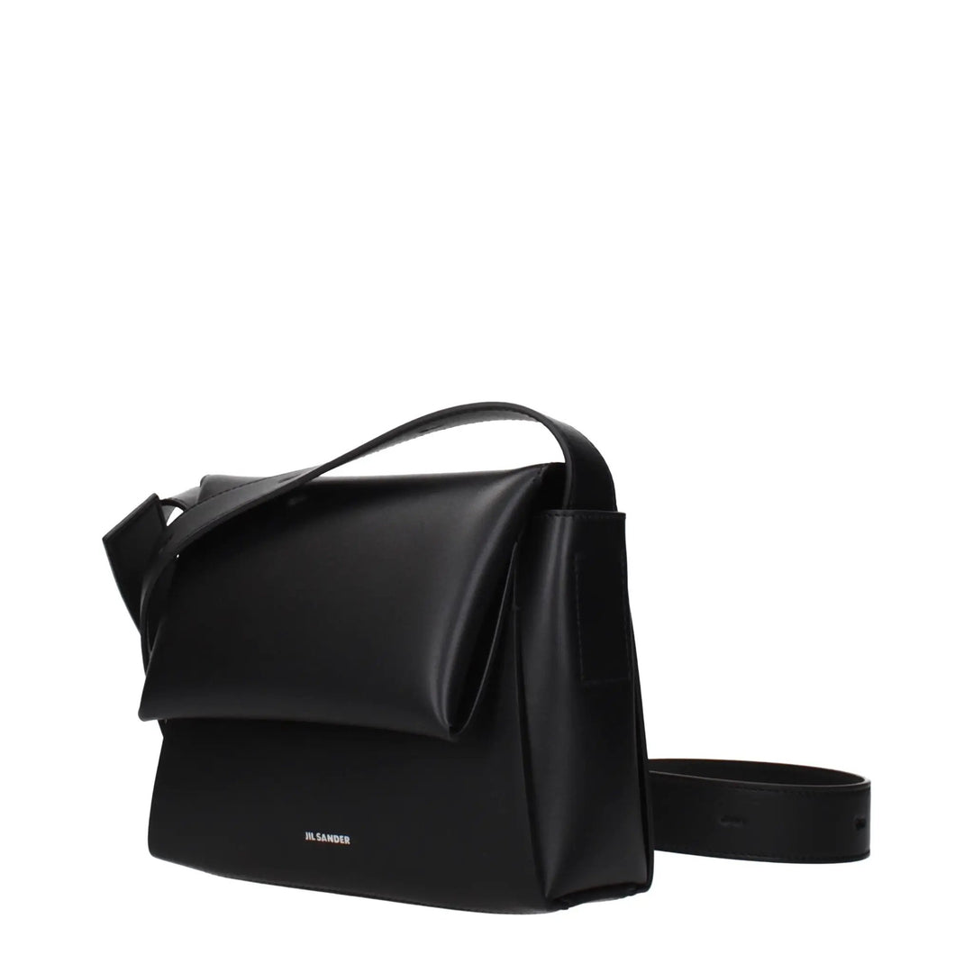 Jil Sander Black Leather Crossbody Bag