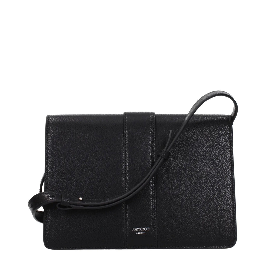 Jimmy Choo Black Leather Crossbody Bag