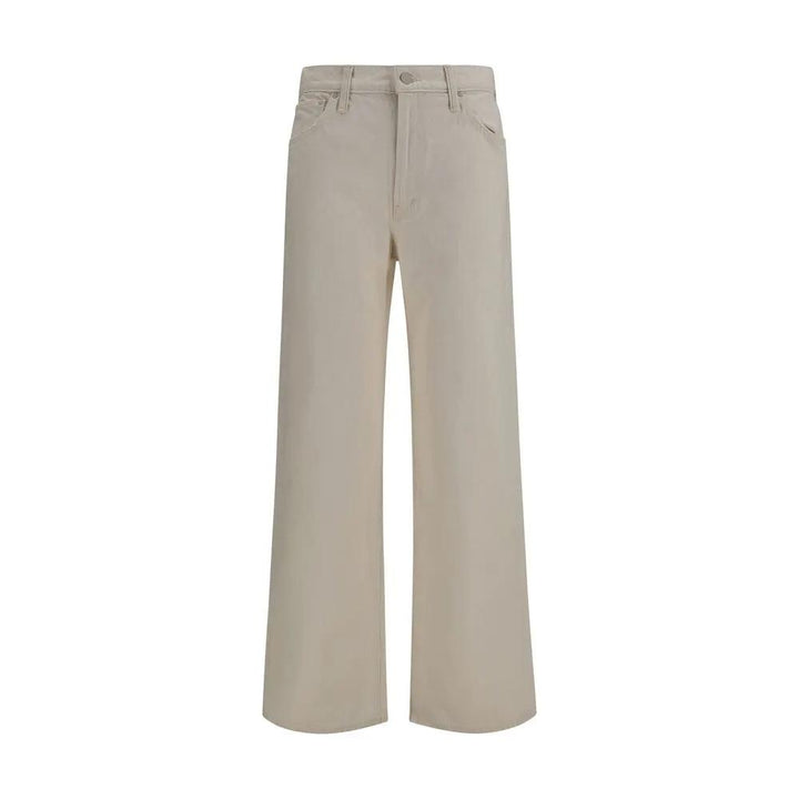 Mother Denim White Cotton Relaxed Fit Jeans