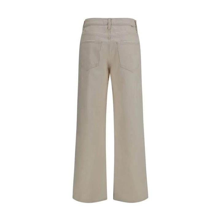 Mother Denim White Cotton Relaxed Fit Jeans