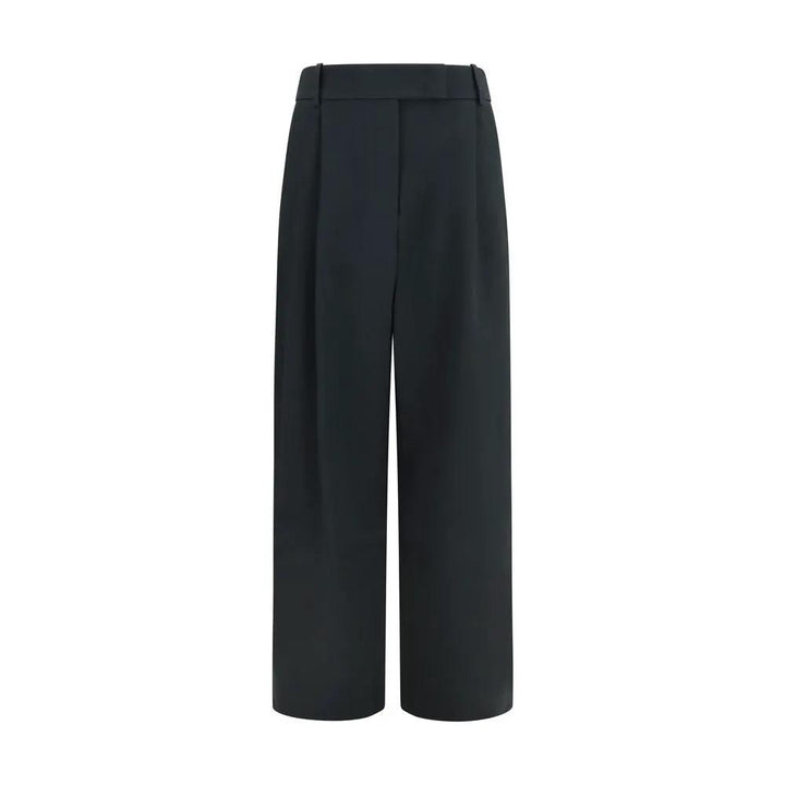 Giorgio Armani Black Silk Casual Pants