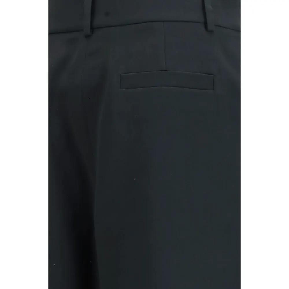 Giorgio Armani Black Silk Casual Pants