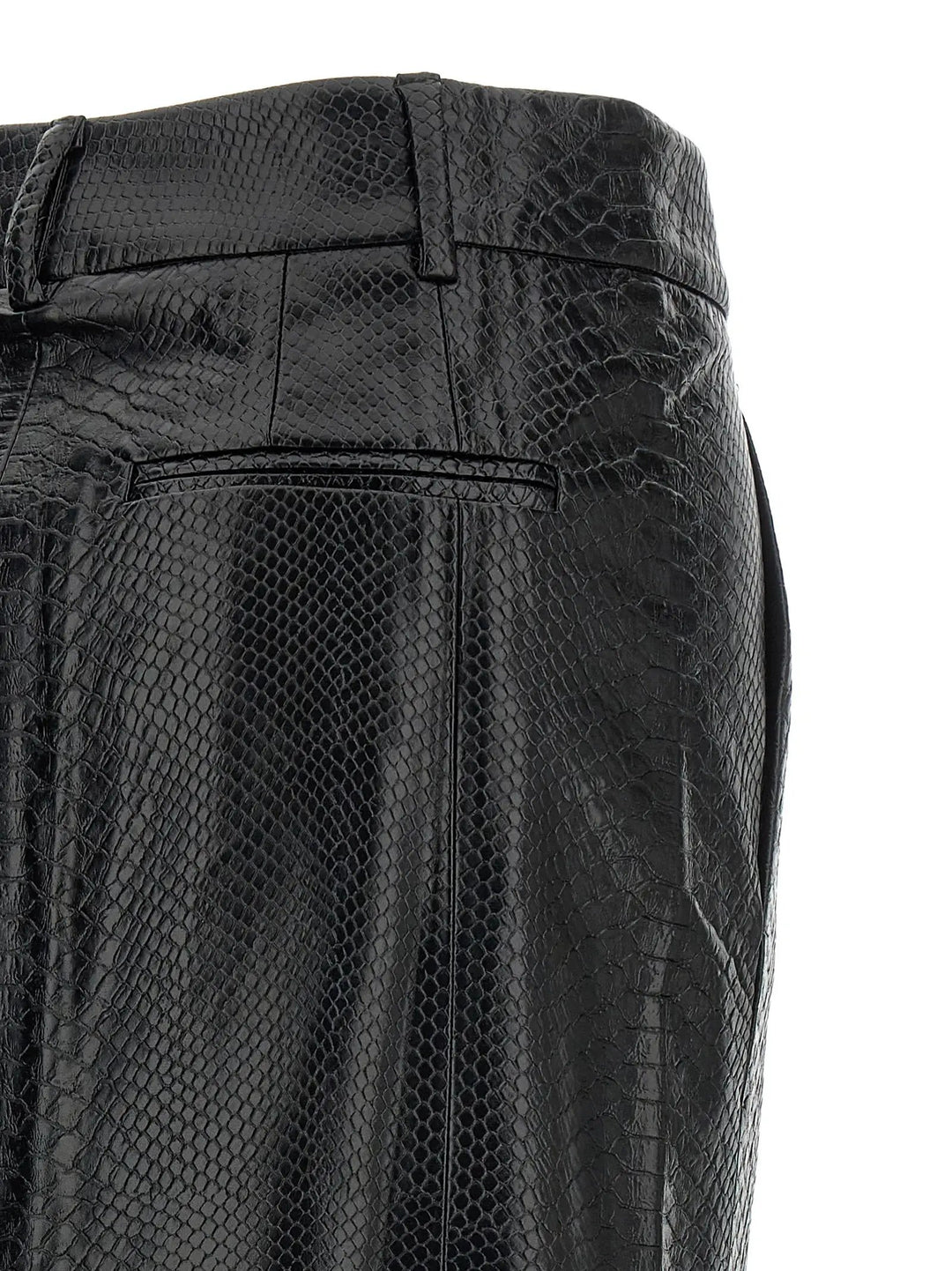 The Andamane Sample Sale | The Andamane Black Polyethylene Midi Skirt - | Designer outlet