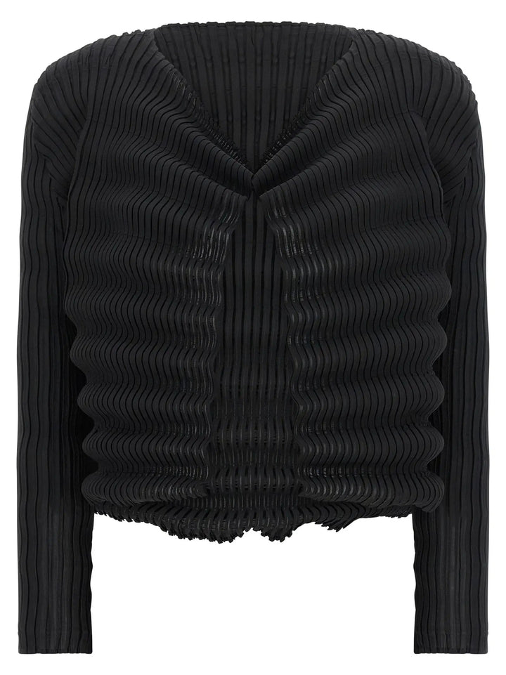 Issey Miyake Sample Sale | Issey Miyake Black Polyester Cardigan - | Designer outlet