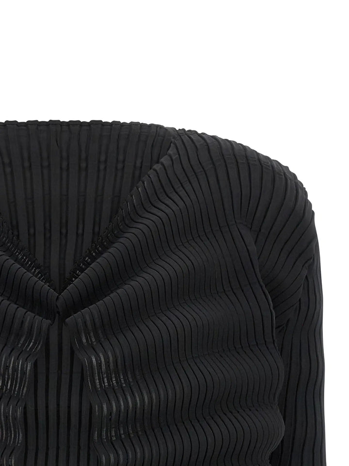 Issey Miyake Sample Sale | Issey Miyake Black Polyester Cardigan - | Designer outlet