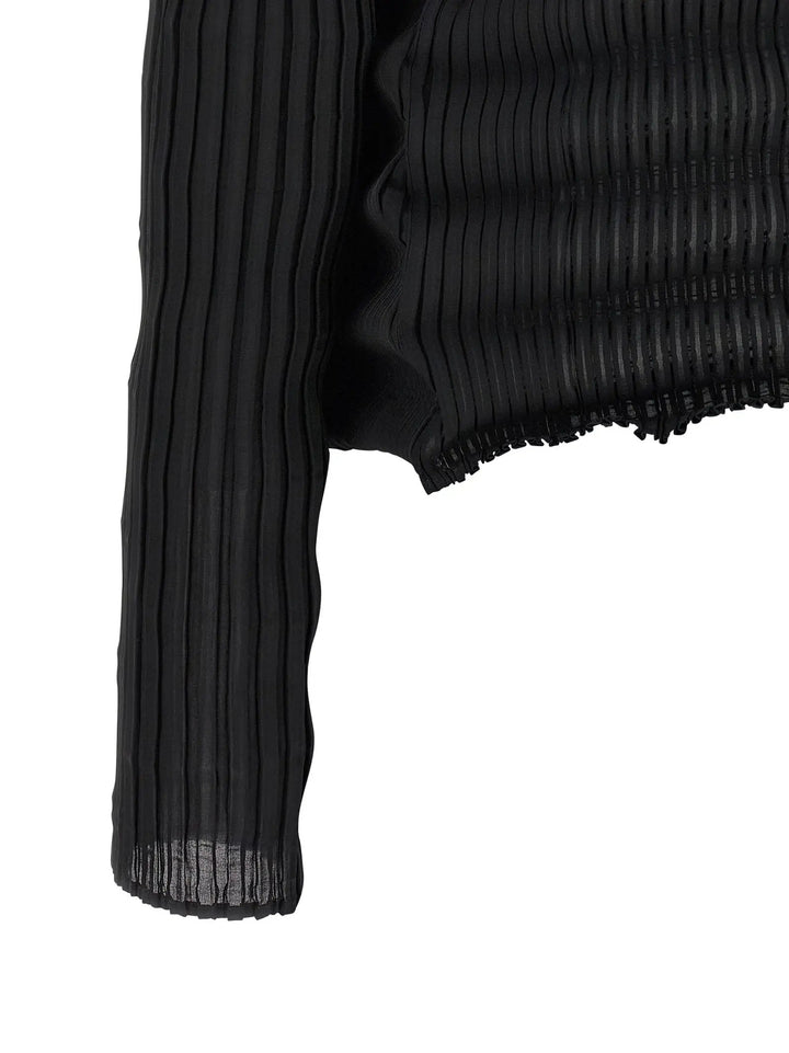 Issey Miyake Sample Sale | Issey Miyake Black Polyester Cardigan - | Designer outlet