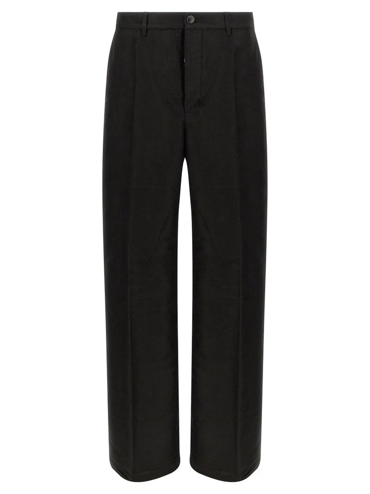 Rick Owens Sample Sale | Rick Owens Black Ramie Casual Pants - | Designer outlet