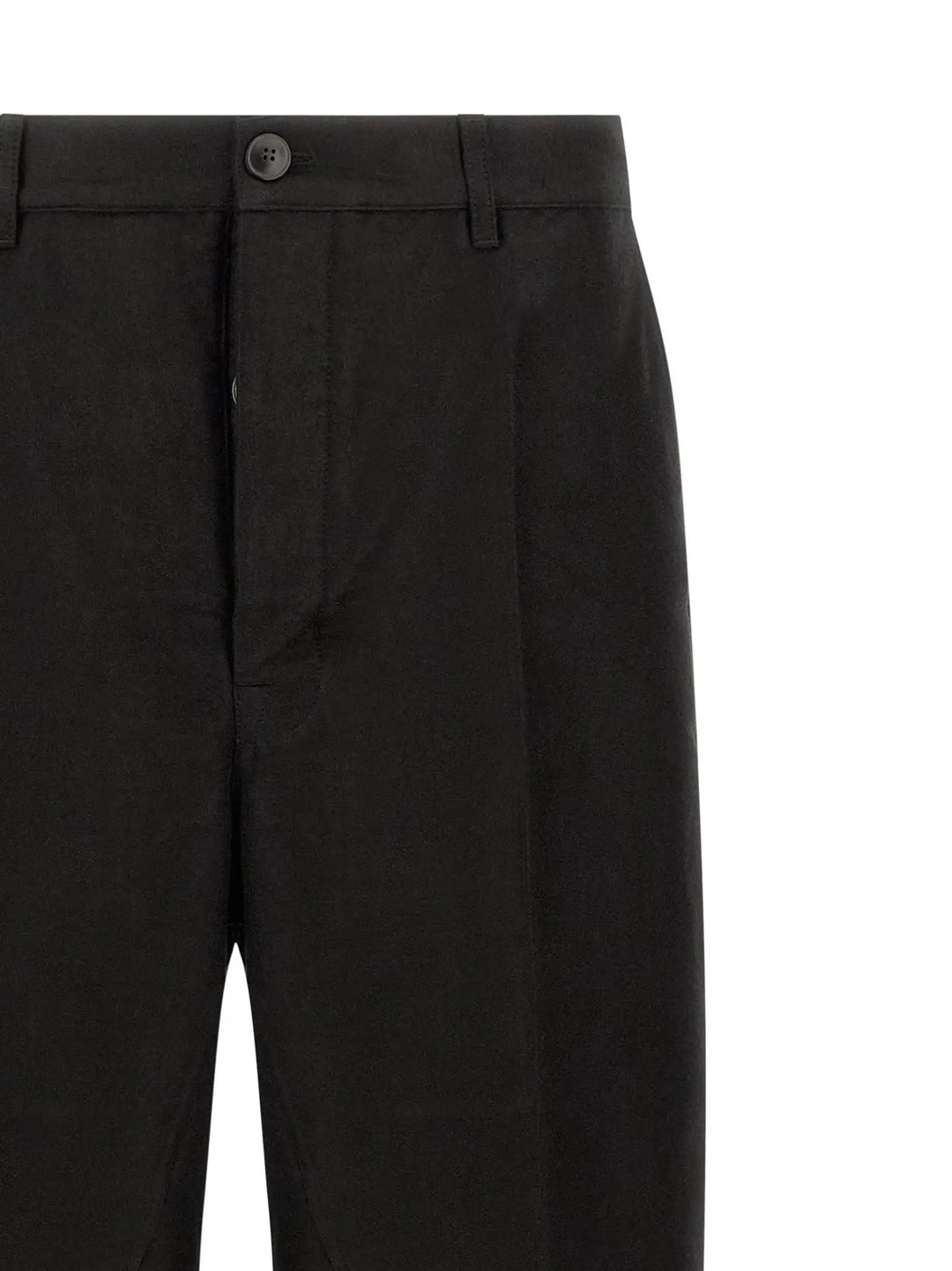 Rick Owens Sample Sale | Rick Owens Black Ramie Casual Pants - | Designer outlet