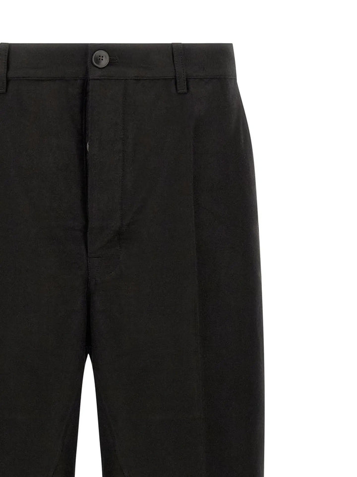 Rick Owens Sample Sale | Rick Owens Black Ramie Casual Pants - | Designer outlet