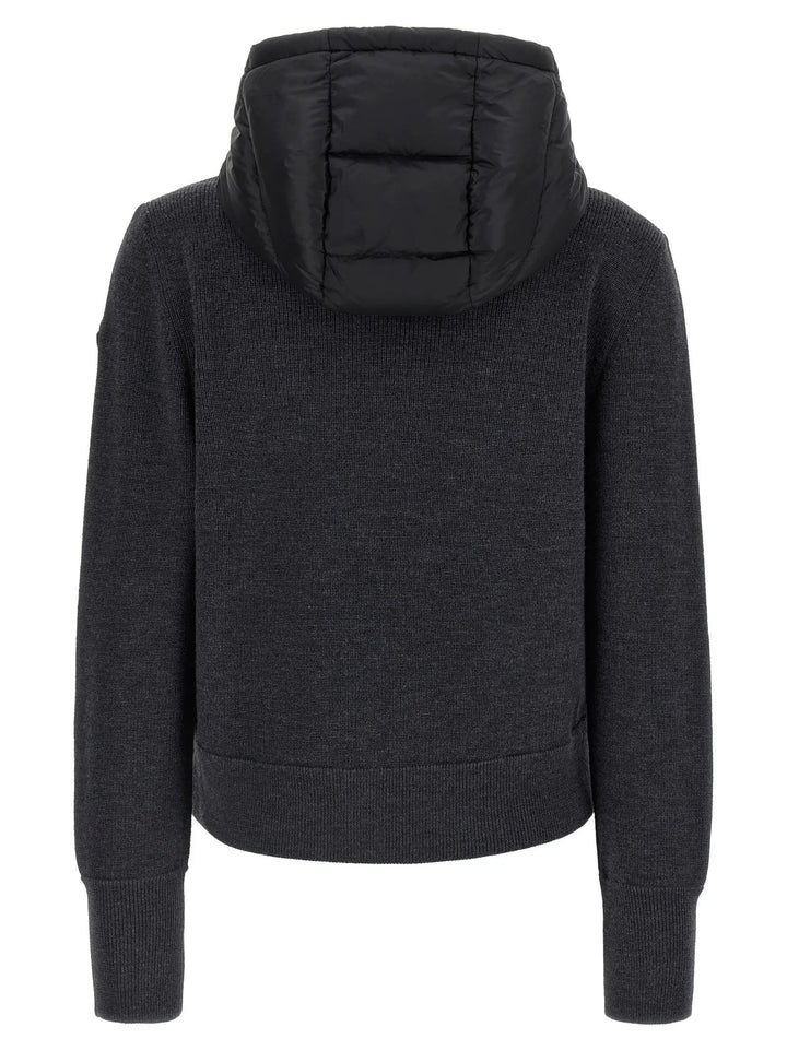 Moncler Sample Sale | Moncler Gray Polyamide Cardigan - | Designer outlet