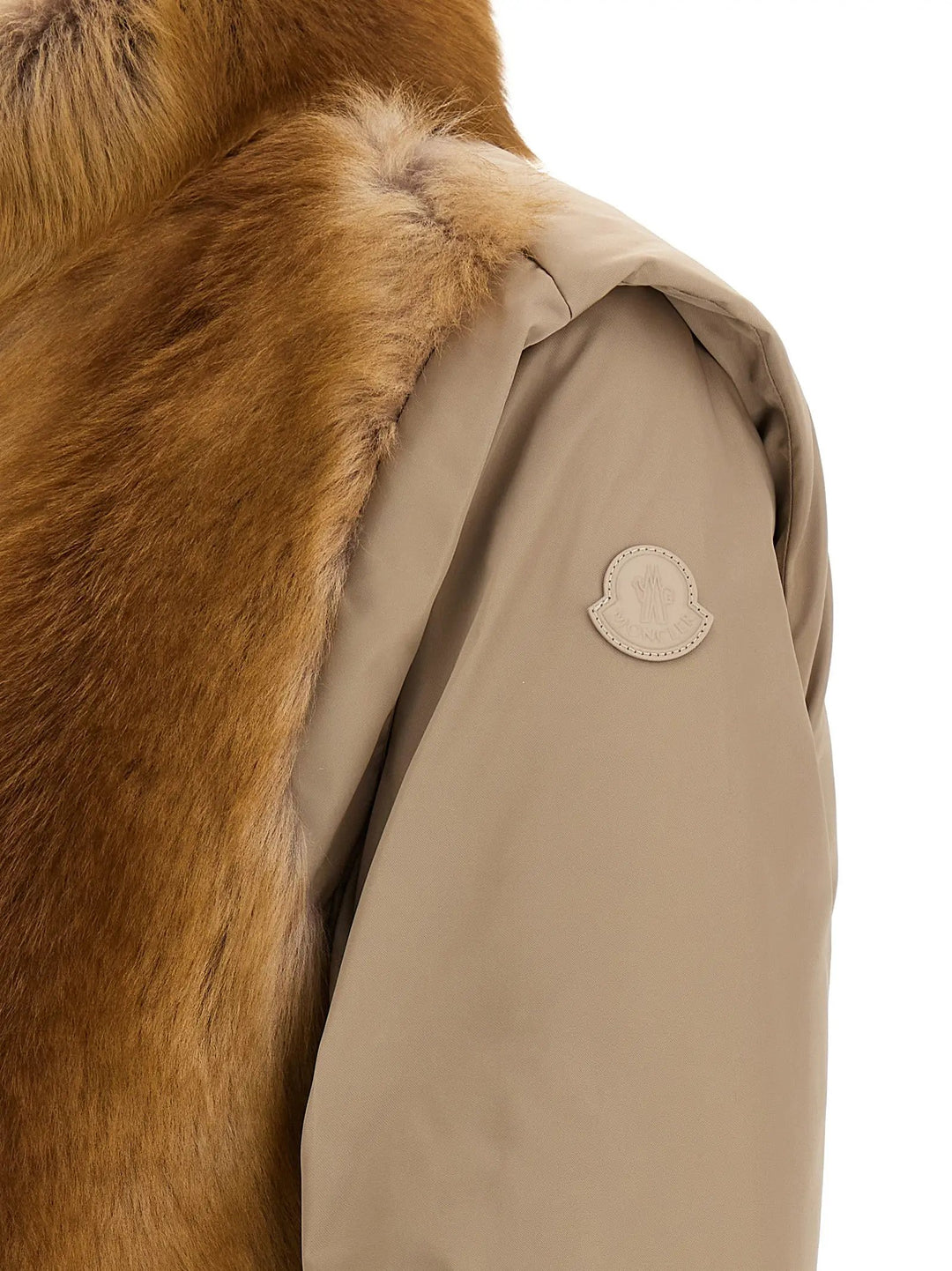 Moncler Sample Sale | Moncler Beige Polyester Sleeveless Jacket - | Designer outlet