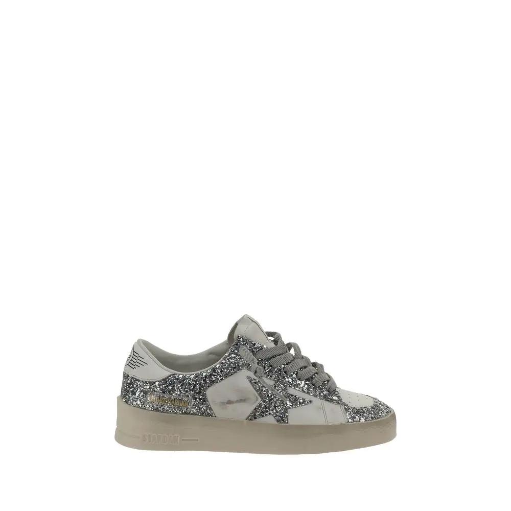 Golden Goose Sample Sale | Golden Goose Gray Calf Leather Bos Taurus Low Top Sneakers - | Designer outlet