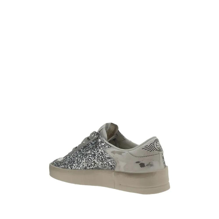 Golden Goose Sample Sale | Golden Goose Gray Calf Leather Bos Taurus Low Top Sneakers - | Designer outlet