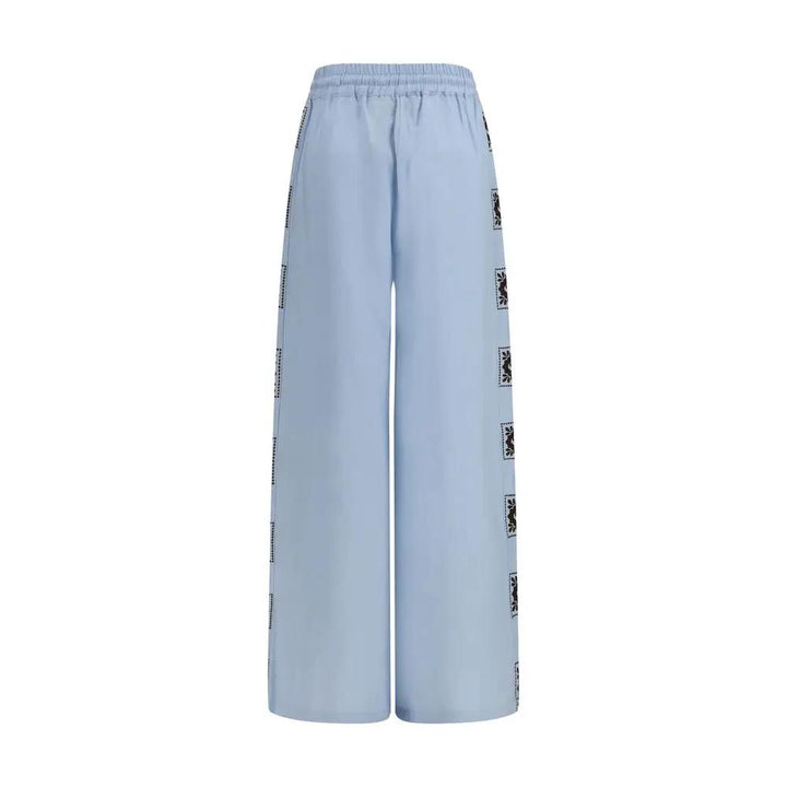 Alemais Blue Linen Casual Pants
