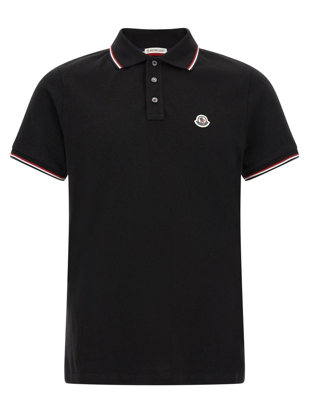 Moncler Sample Sale | Moncler Black Cotton Polo Shirt - | Designer outlet