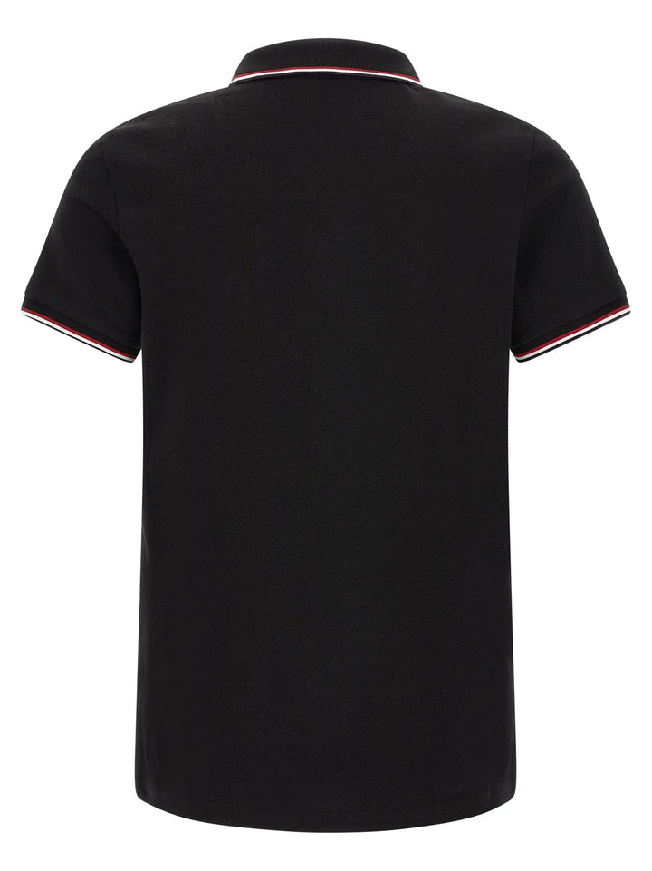 Moncler Sample Sale | Moncler Black Cotton Polo Shirt - | Designer outlet