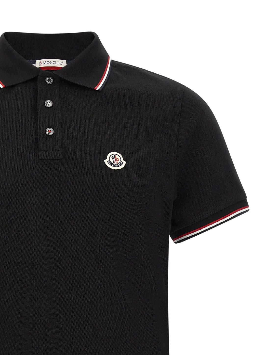 Moncler Sample Sale | Moncler Black Cotton Polo Shirt - | Designer outlet